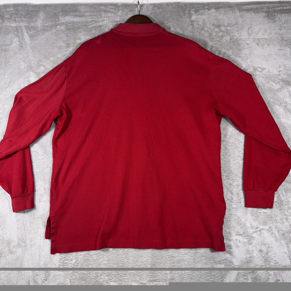 Polo Ralph Lauren Cotton Shirt Men's XL Red W/ Blue Pony School Pride‎ Preppy - Picture 6 of 6